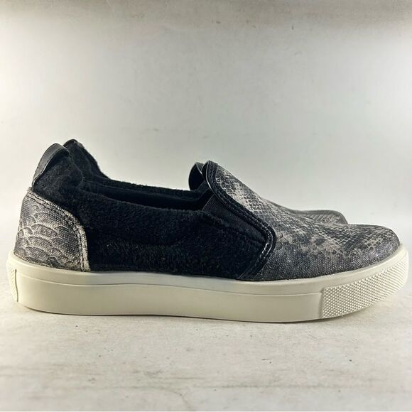 Top Shop Women’s Shoes Snakeskin Print Sneakers Black Size EU 40 US 9.5 - Picture 1 of 8